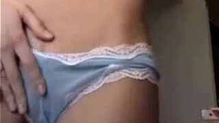 Sexy amateur gets nude on home cam porn video